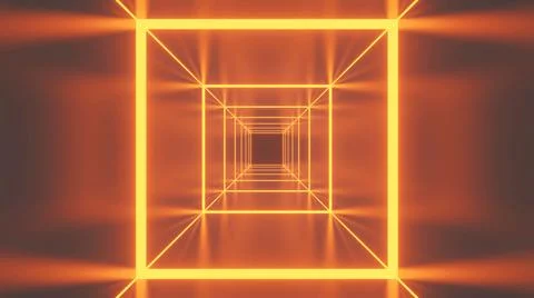 Architecture, abstract, interior, orange light Stock Illustration