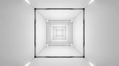 Architecture, abstract, interior, white room, Stock Illustration
