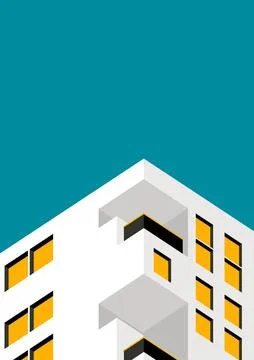 Architecture abstract poster cover. Stock Illustration