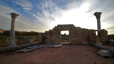 The architecture of the ancient city Stock Photos