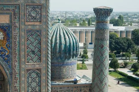 The architecture of ancient Samarkand Stock Photos