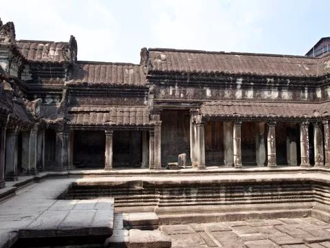 Architecture of ancient temple complex Angkor, Siem Reap 스톡 사진