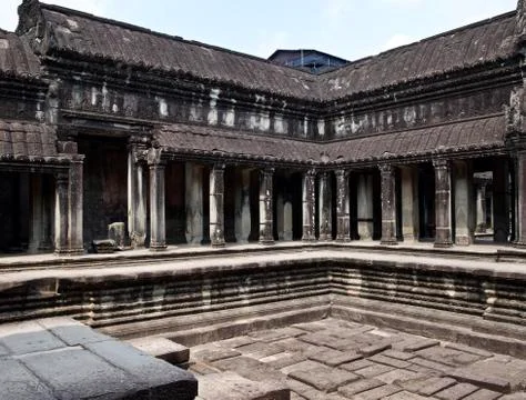 Architecture of ancient temple complex Angkor, Siem Reap 库存照片