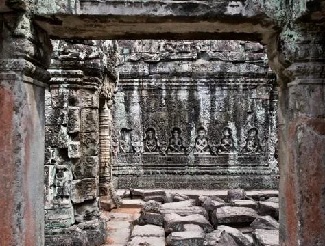 Architecture of ancient temple complex Angkor, Siem Reap Stock-Fotos