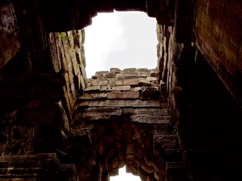 Architecture of ancient temple complex Angkor, Siem Reap Stockfoto's