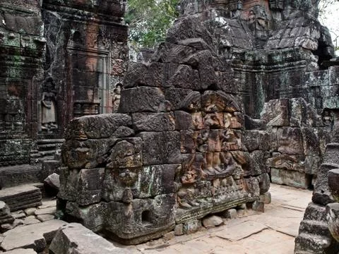 Architecture of ancient temple complex Angkor, Siem Reap Stock Photos