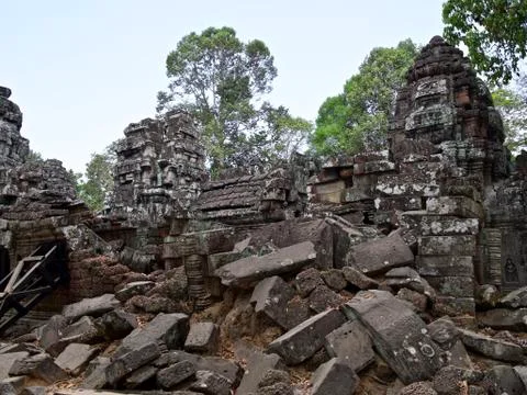 Architecture of ancient temple complex Angkor, Siem Reap Stock-Fotos