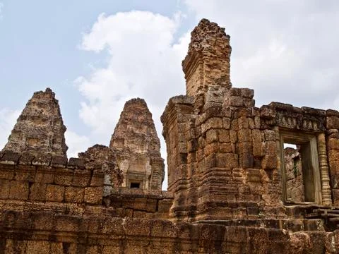Architecture of ancient temple complex Angkor, Siem Reap Stock Photos