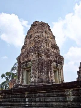 Architecture of ancient temple complex Angkor, Siem Reap Stockfoto's