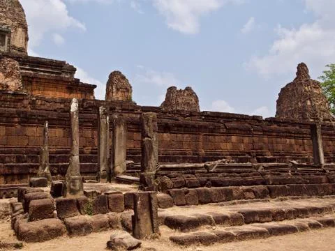 Architecture of ancient temple complex Angkor, Siem Reap 스톡 사진