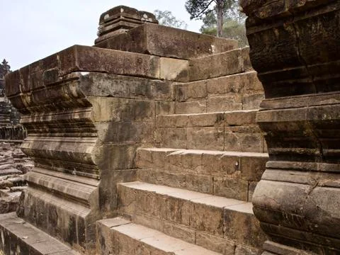 Architecture of ancient temple complex Angkor, Siem Reap 스톡 사진