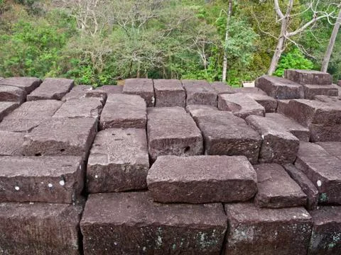 Architecture of ancient temple complex Angkor, Siem Reap Stockfoto's