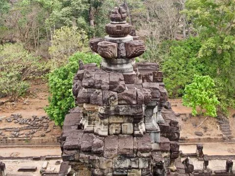 Architecture of ancient temple complex Angkor, Siem Reap Stock Photos