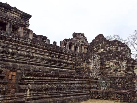 Architecture of ancient temple complex Angkor, Siem Reap 스톡 사진