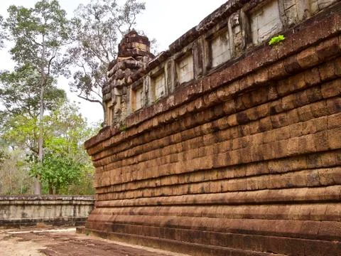 Architecture of ancient temple complex Angkor, Siem Reap 库存照片