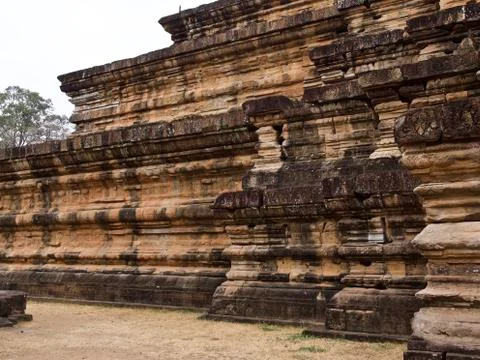 Architecture of ancient temple complex Angkor, Siem Reap 库存照片