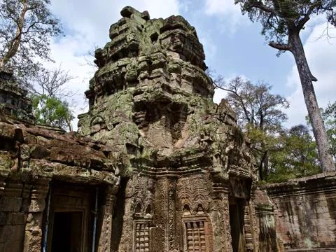 Architecture of ancient temple complex Angkor, Siem Reap Stock Photos