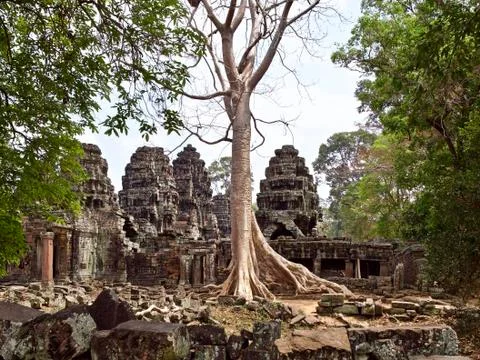 Architecture of ancient temple complex Angkor, Siem Reap Foto stock