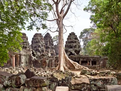 Architecture of ancient temple complex Angkor, Siem Reap 写真素材