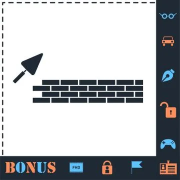 Architecture and Building icon flat Stock Illustration