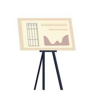 Architecture and construction blueprints plan on stand icon Stock Illustration