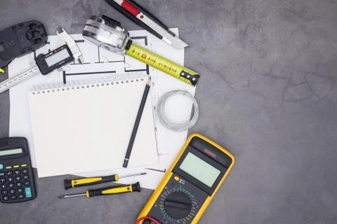 Architecture and diy tools and equipment Stock Photos