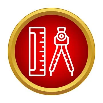 Architecture and engineering drawing tools icon concept Stock Illustration