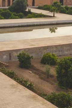 Architecture and orange tree from Marrakech 스톡 사진