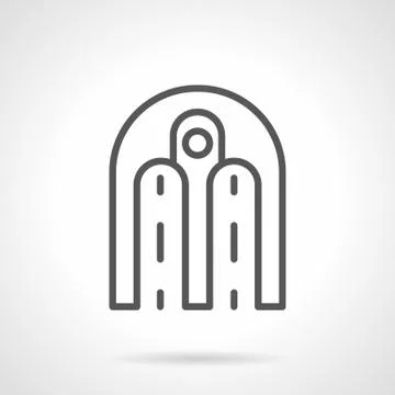 Architecture arch simple line vector icon Stock Illustration