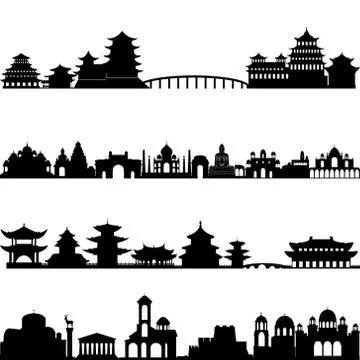 Architecture asia Stock Illustration