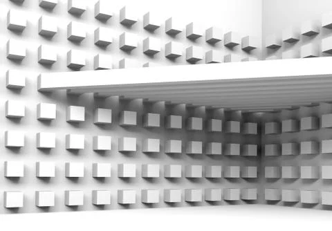 Architecture background with beams and cubes pattern Illustrazione stock