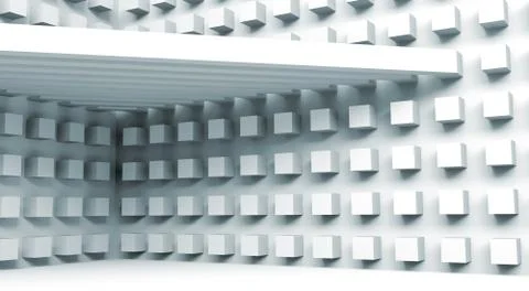 Architecture background with beams and small cubes pattern Illustrazione stock