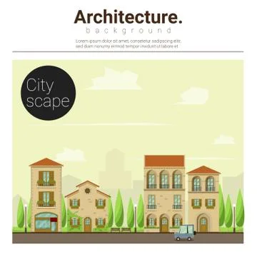 Architecture background Cityscape Illustrazione stock