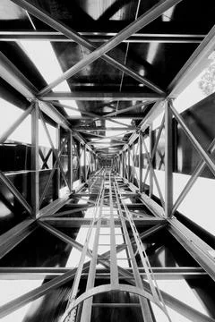 Architecture background, geometric metallic frames. Foto stock