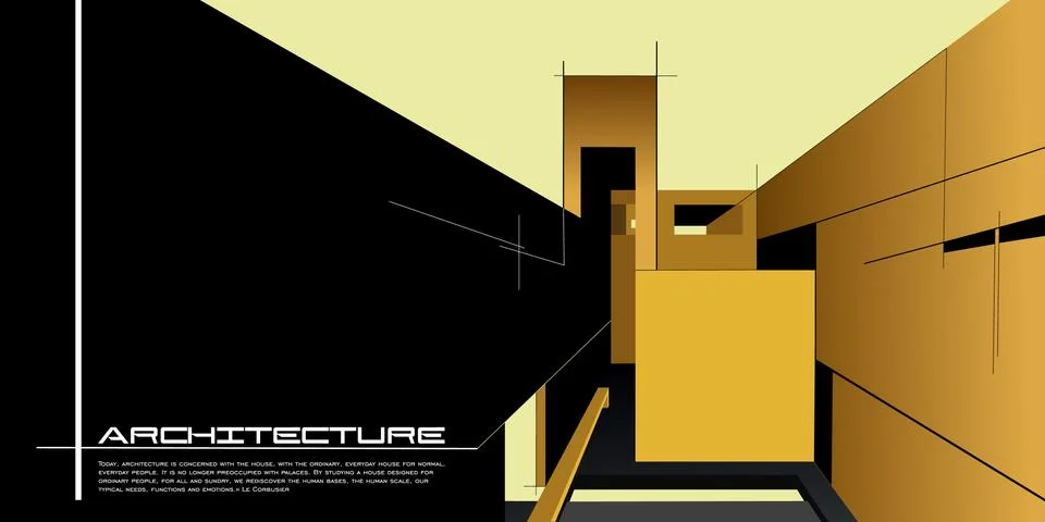 Architecture background mockup Stock Illustration