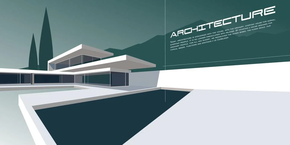 Architecture background mockup Stock Illustration