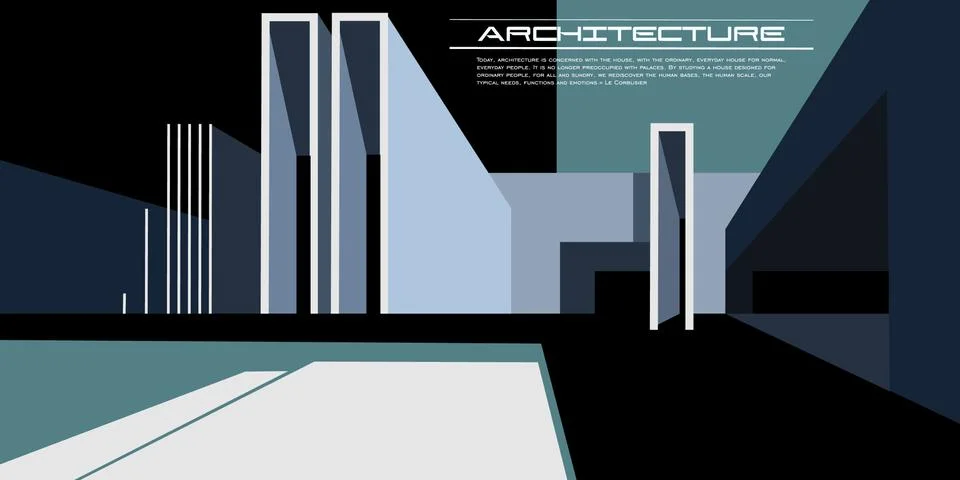 Architecture background mockup Stock Illustration
