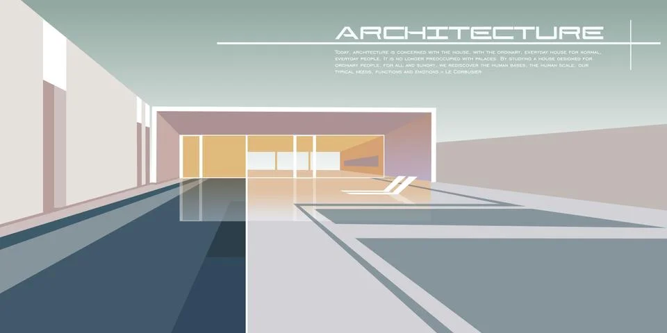 Architecture background mockup Stock Illustration