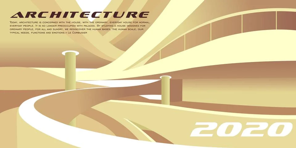 Architecture background mockup Stock Illustration