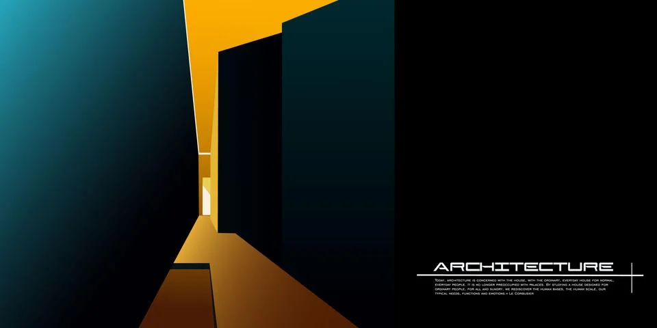 Architecture background mockup Stock Illustration