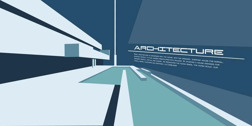 Architecture background mockup Stock Illustration