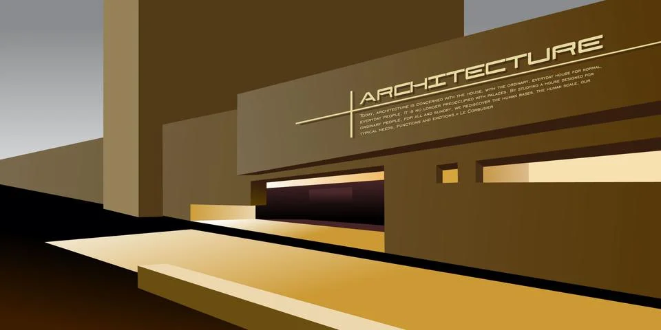 Architecture background mockup Stock Illustration