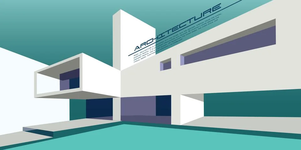 Architecture background mockup Stock Illustration