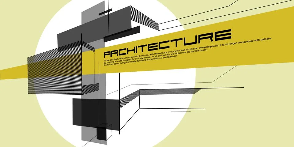 Architecture background mockup Stock Illustration