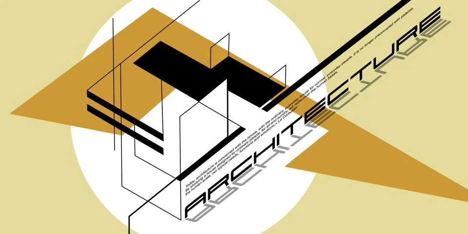 Architecture background mockup Stock Illustration