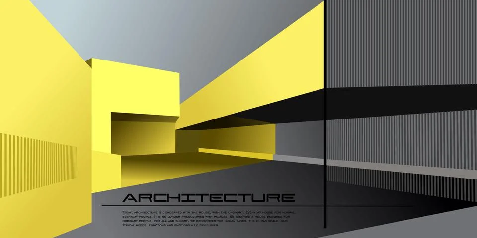 Architecture background mockup Stock Illustration