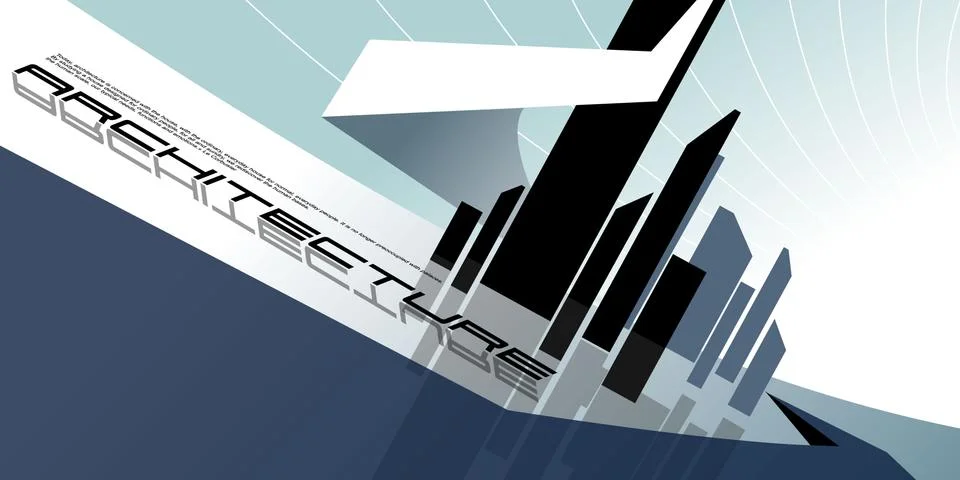 Architecture background mockup Stock Illustration