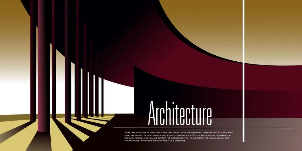 Architecture background mockup Stock Illustration