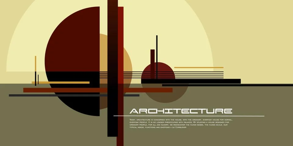 Architecture background mockup Stock Illustration