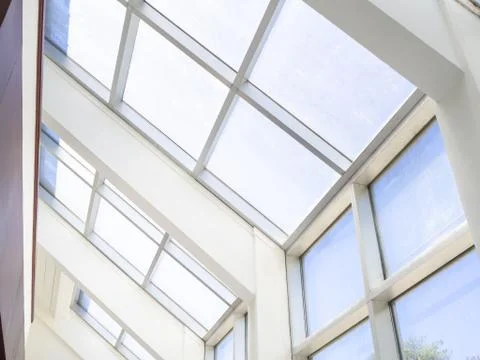 Architecture background photo, internal structure of glass roof 写真素材
